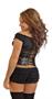 Plus Size Black Sequin Underbust Corset