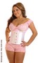 Plus Size White Underbust Corset
