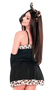 Black Leopard Fur Theme Party Dress