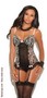 Mesh Bustier with Matching G-string and Garters