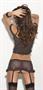 Mesh Polka Dot Cami Top and Mini Skirt