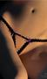 Open Thong with Purple Bows