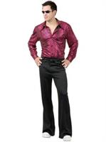 Disco Shirt - Liquid Red and Black Adult Costume