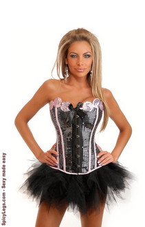 Circus Girl Pin-Up Burlesque Corset and Pettiskirt