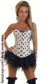 Burlesque Polka Dot Corset and Pettiskirt
