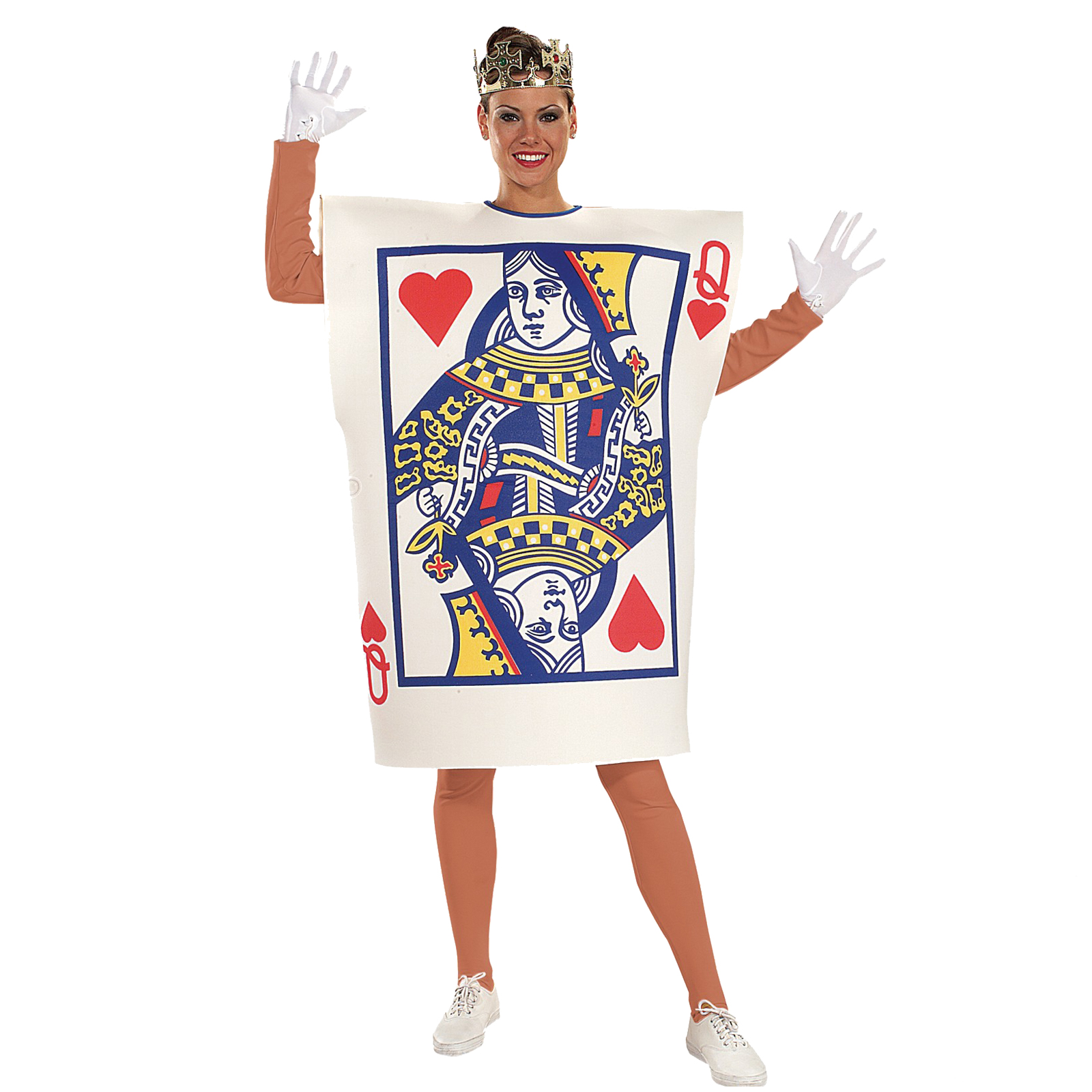 Queen of Hearts Card Adult Costume - SpicyLegs.com