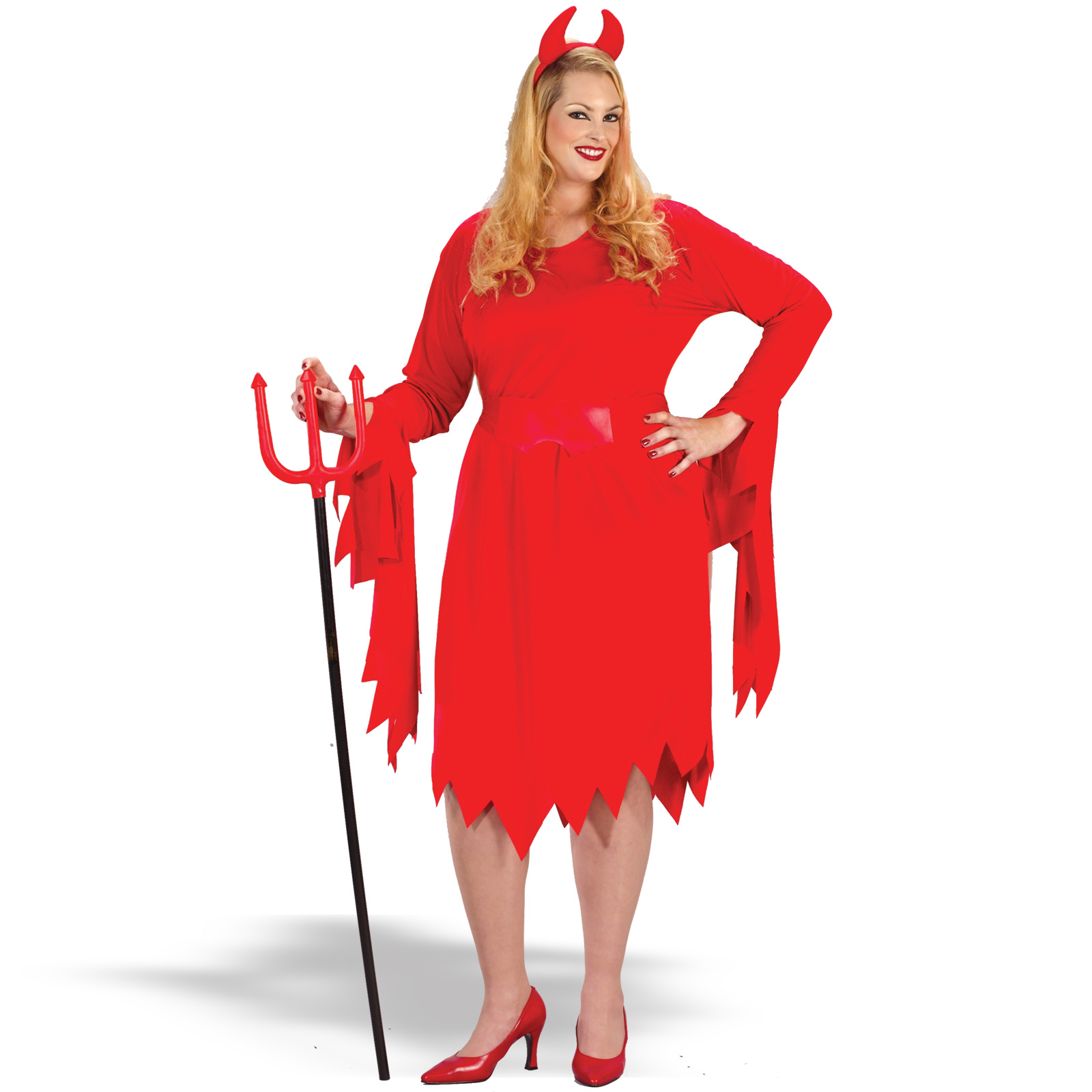 Devil Adult Plus Costume - SpicyLegs.com