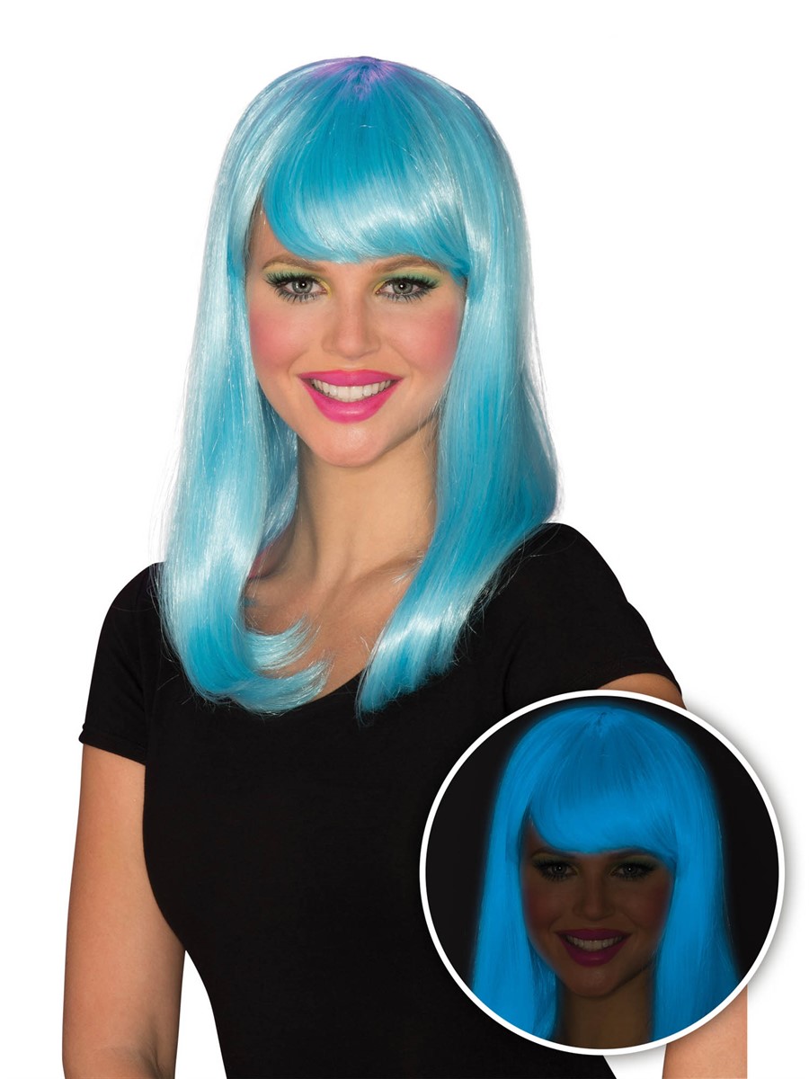 Womens Blue Glow Babe Wig - SpicyLegs.com