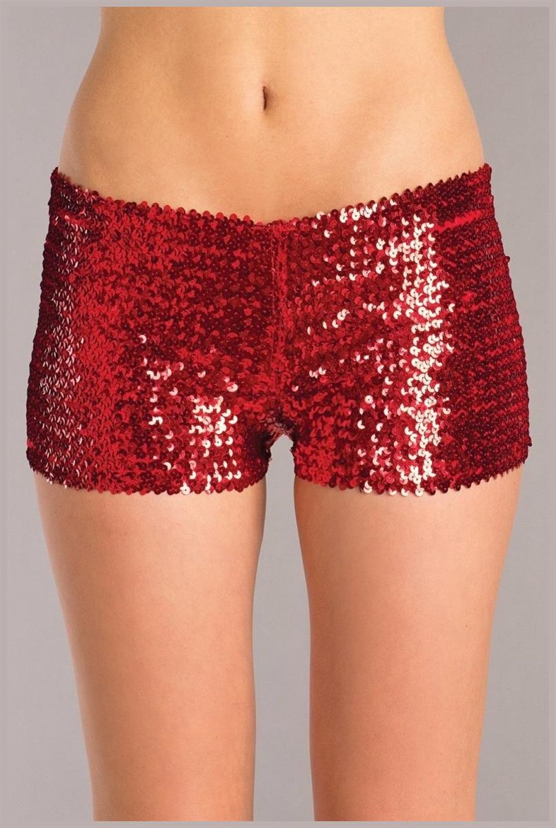 Sequin booty shorts Red