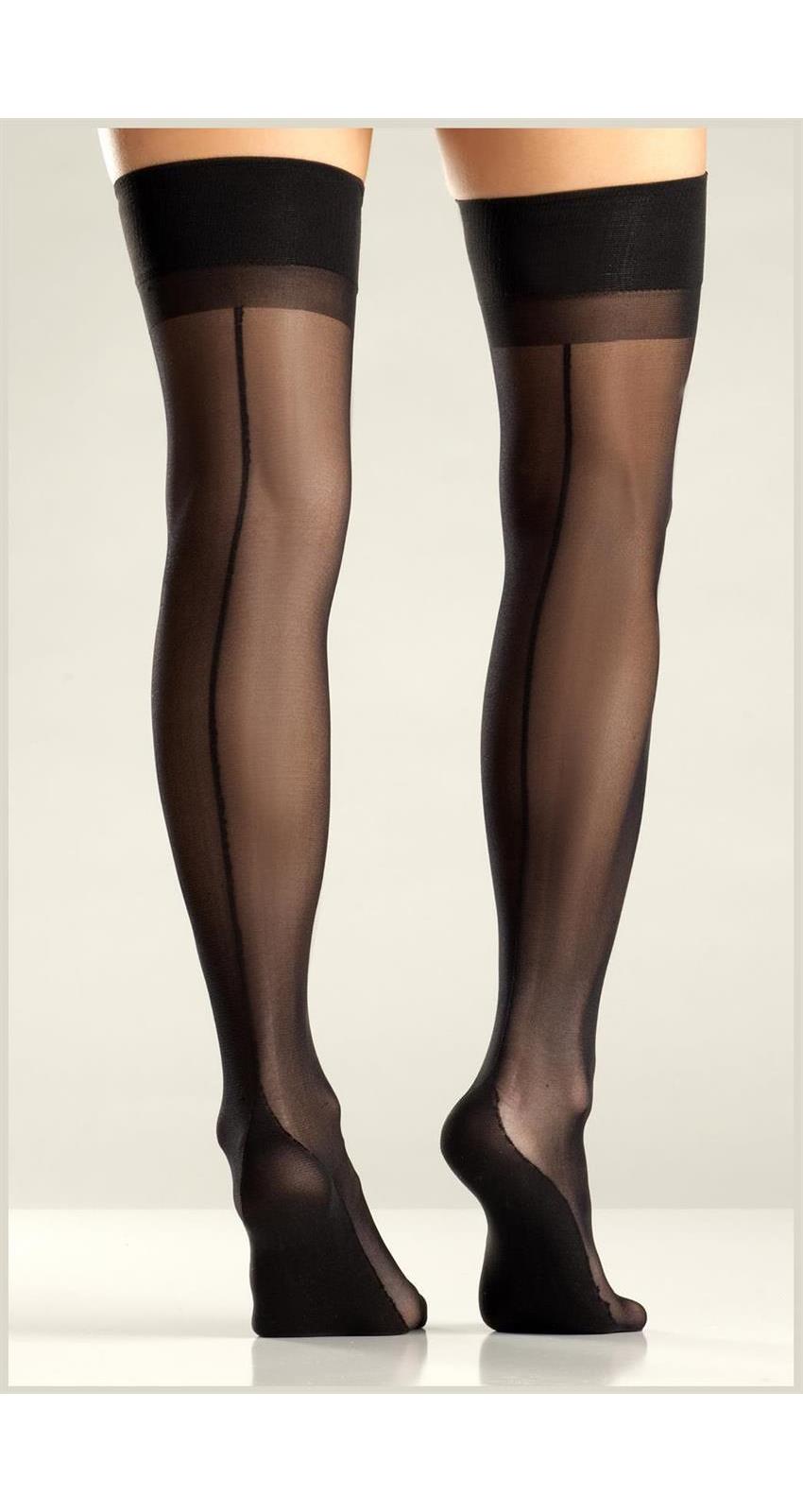 black nylon knee highs