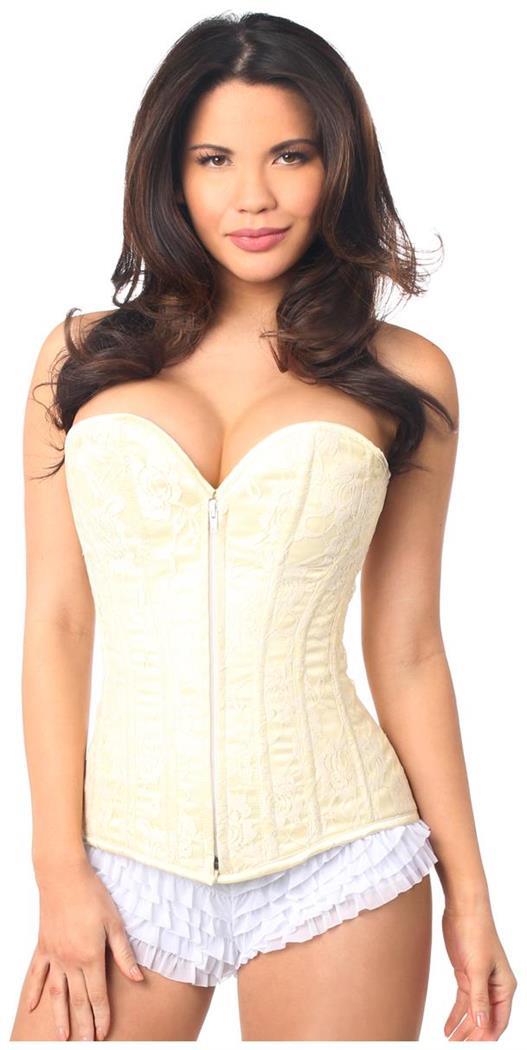 Lavish Clear Yellow Overbust Corset main image 1
