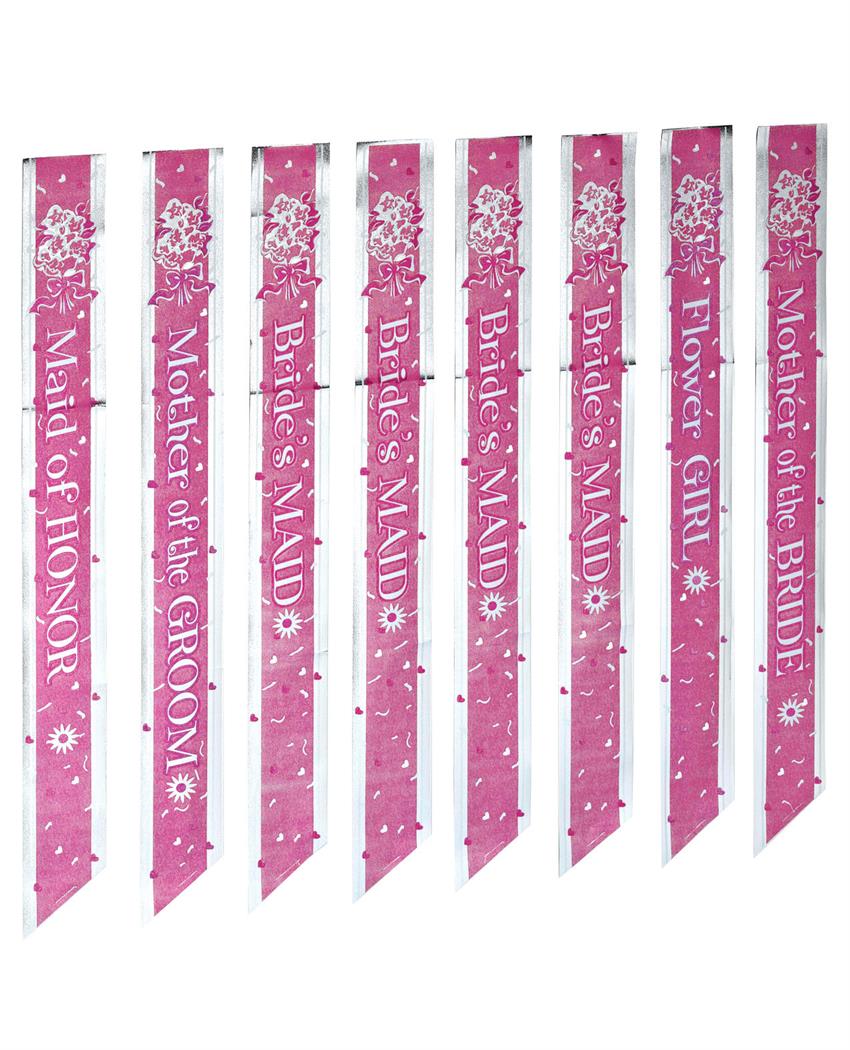 Bride to Be Bridal Party Sash Set Set of 8