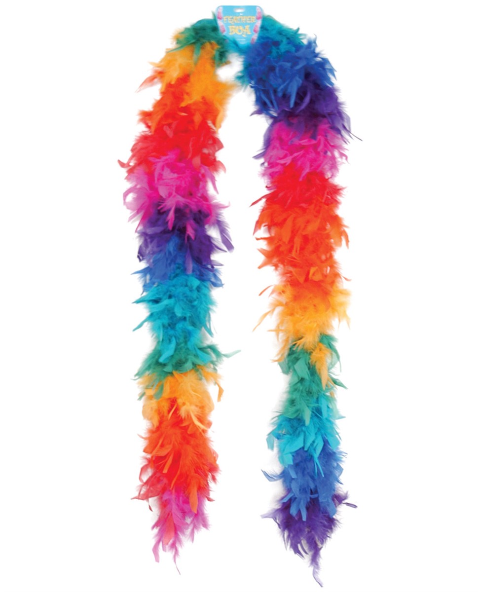 Lightweight feather boa rainbow