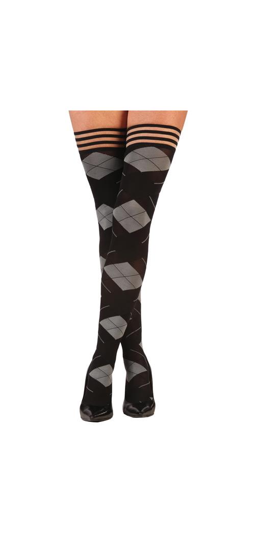 Kix'ies Dana Lynn Calze Alte Alla Coscia – Nere, Opache, Con Fascetta Antiscivolo – Taglie Dalla Petite Alla Plus Size