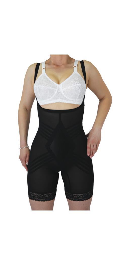 Rago Shapewear Wear Your Own Bra Body Shaper Black
