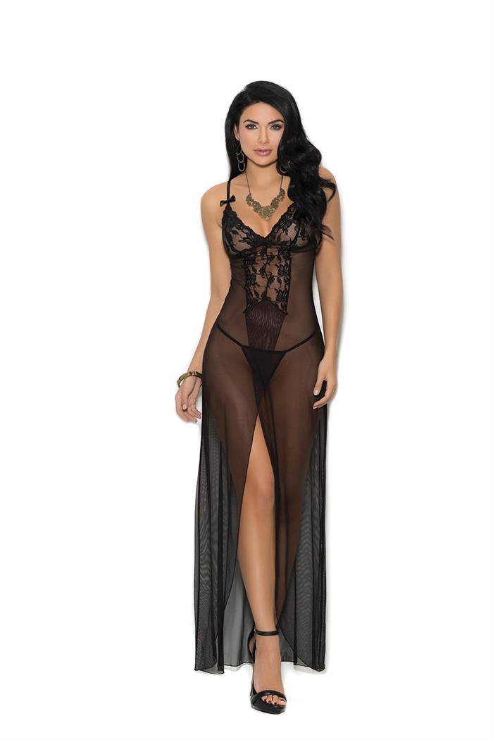 front slit gown