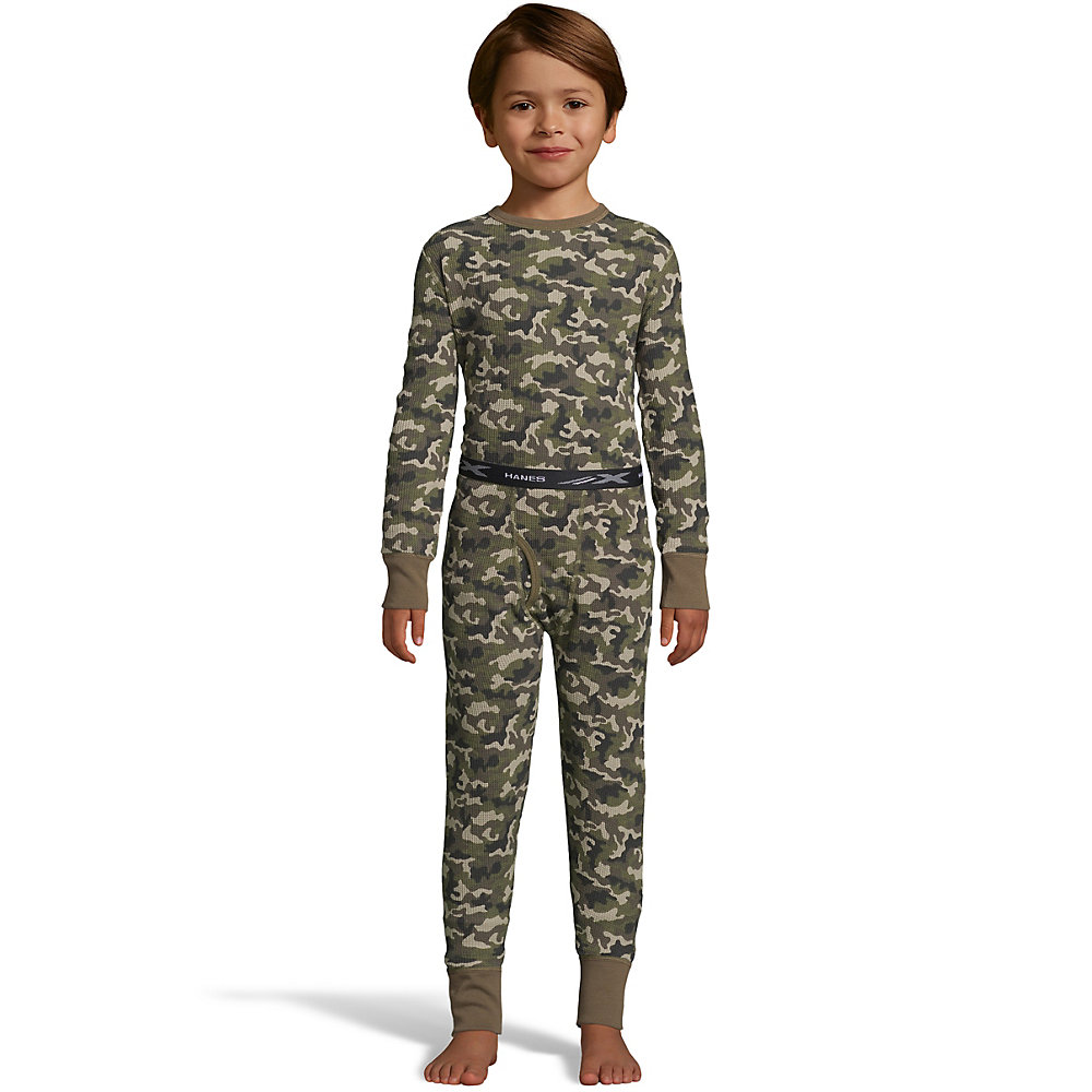 hanes camo thermal