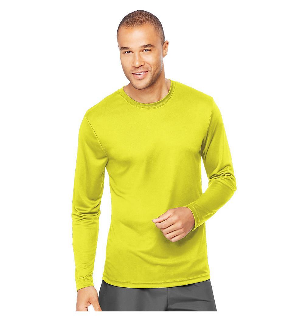 Hanes Cool DRI Performance Men's Long-Sleeve T-Shirt - SpicyLegs.com