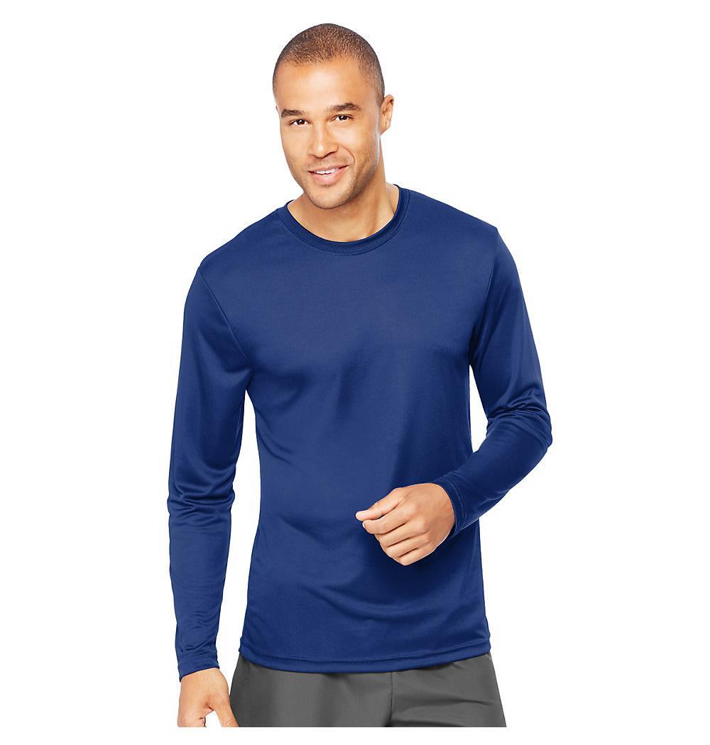 Hanes Cool DRI Performance Men's Long-Sleeve T-Shirt - SpicyLegs.com