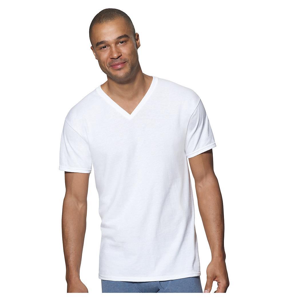 Hanes Ultimate ComfortSoft TAGLESS Men's V-Neck Undershirt 3-Pack ...