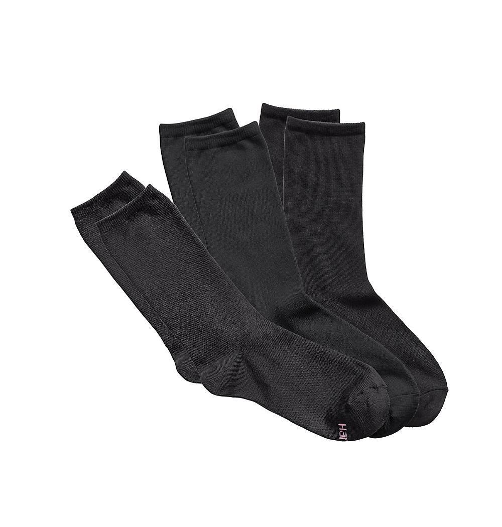 Hanes Women's ComfortSoft Crew Socks 3-Pack - SpicyLegs.com