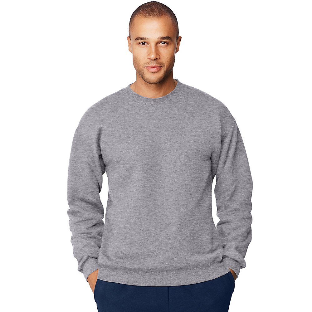 Hanes Men’s Ultimate Cotton Heavyweight Crewneck Sweatshirt - SpicyLegs.com