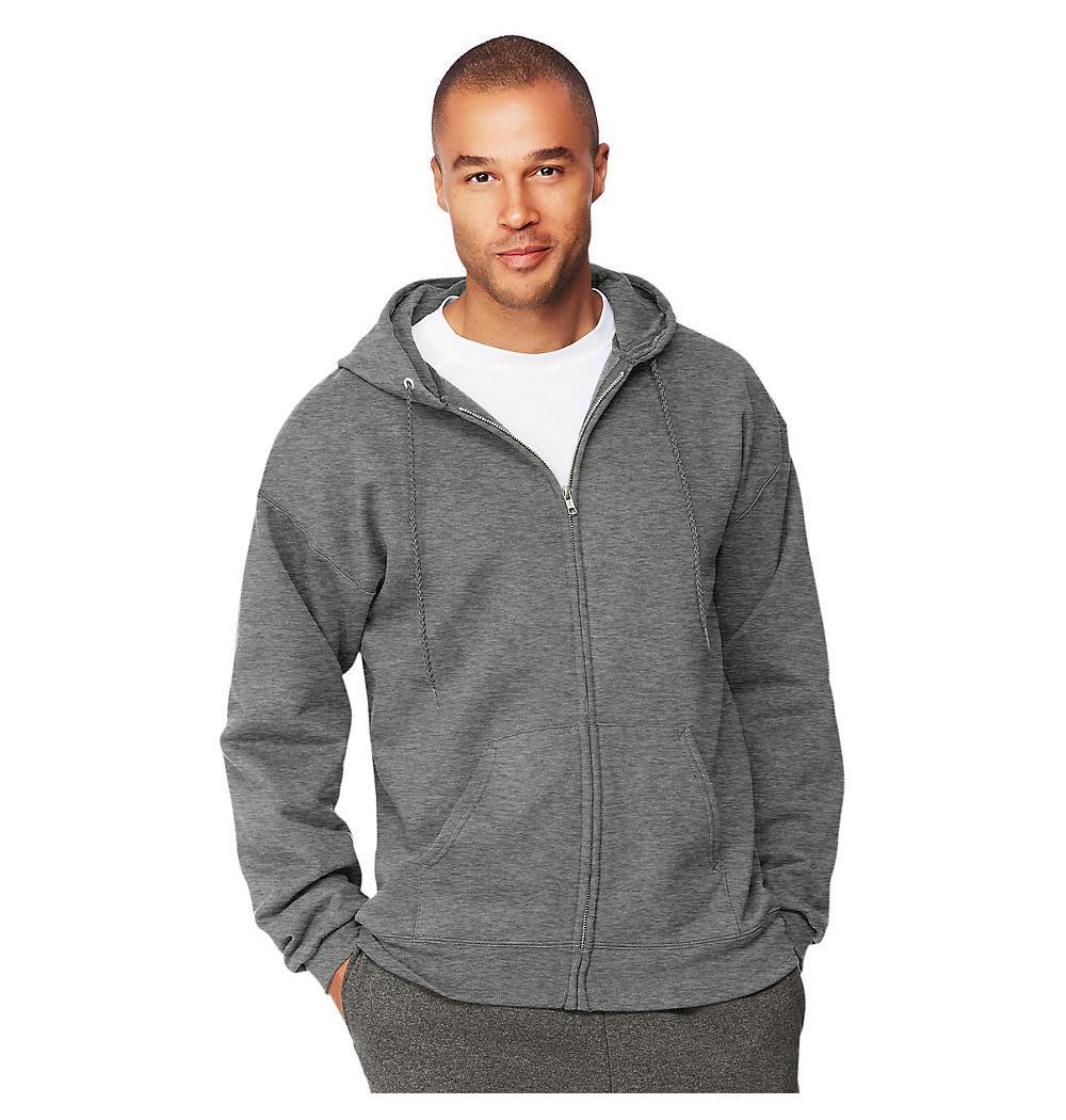 Hanes Men’s Ultimate Cotton Heavyweight Full Zip Hoodie - SpicyLegs.com