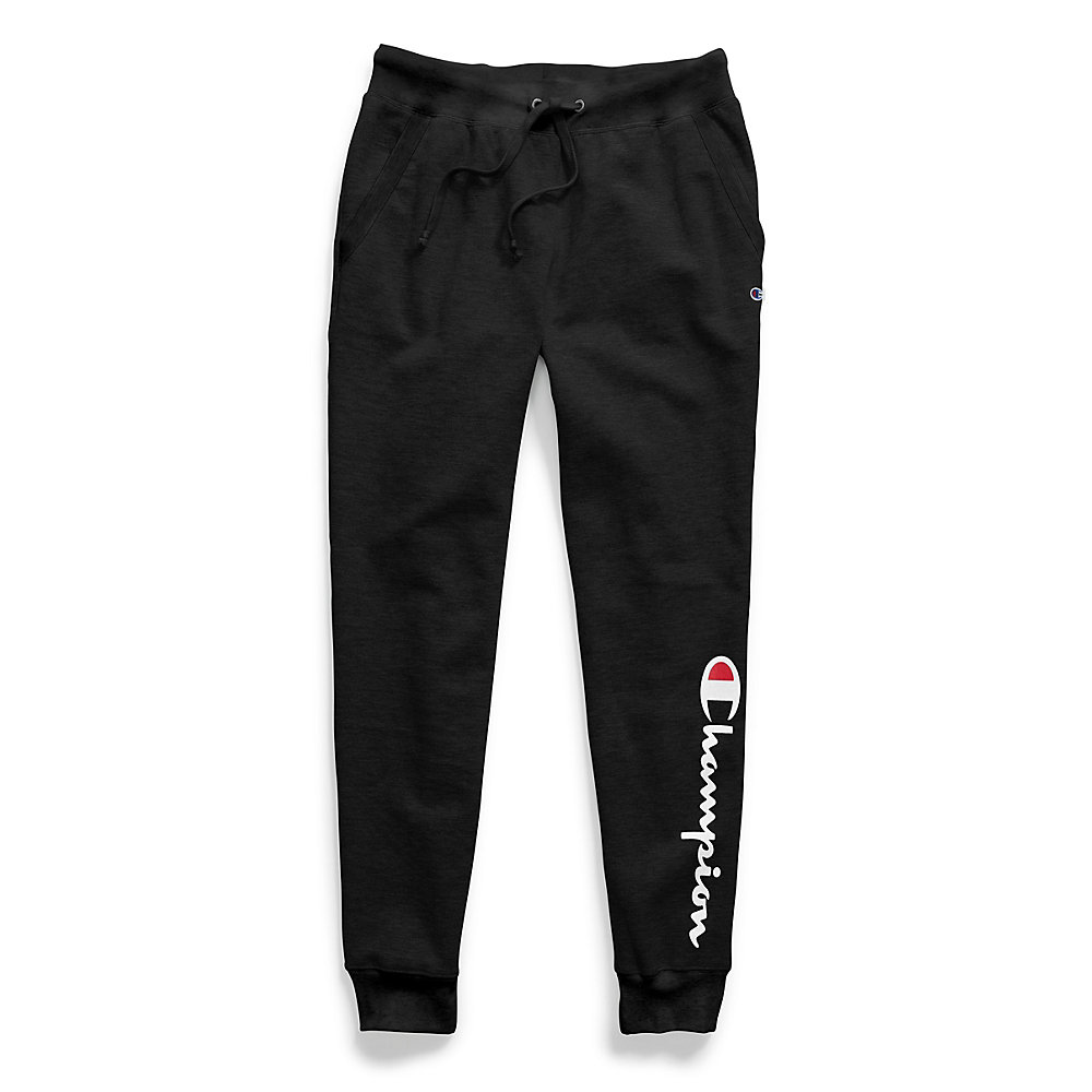 Champion Women's Plus Powerblend Fleece Joggers, Vertical Logo ...