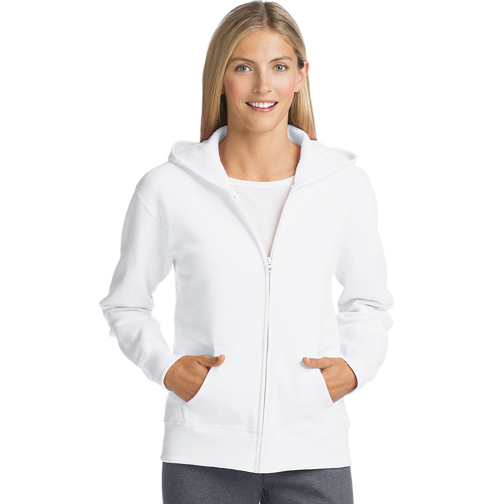 Hanes ComfortSoft EcoSmart Women's Full-Zip Hoodie Sweatshirt ...