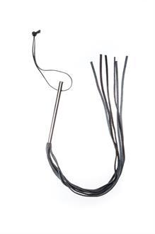 TRIPLE X LEATHER WHIP WITH METAL HANDLE