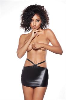 Open back mini skirt