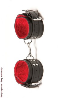 Passion Fur Ankle Cuffs- Red