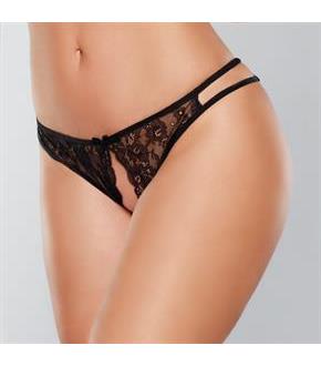 Open Lace Panty. Dual side straps.