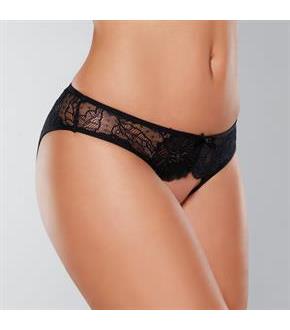 Open Panty. Mesh front. Lace back.