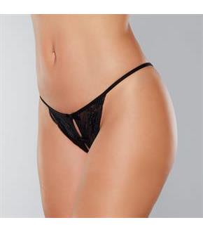 Lace open panty. Double Mini bow detail in the front and back.