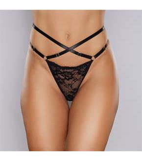 Lace & Mesh Thong