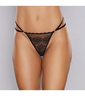 Lace & Mesh Thong