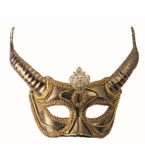 Gold Mask with Horns