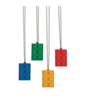 Brick Party Dog Tag Necklace