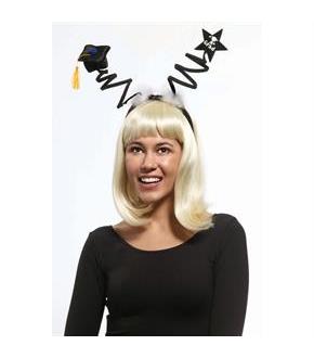 Twirly Black Graduation Headband