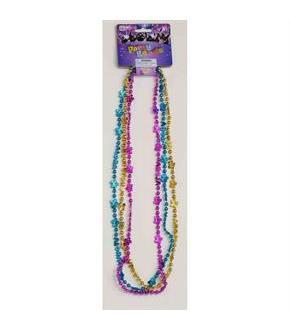 Aloha Floral Metallic Gold, Turquise & Pink Bead N