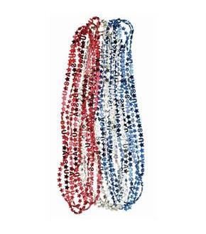 Patriotic USA & Star Metallic Bead Necklace (1)