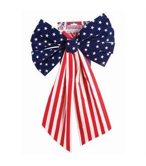 Red, White & Blue 8" Honeycomb Metallic Bow