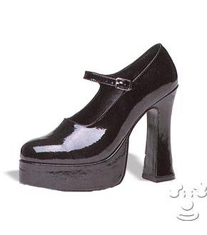 Mary Jane Platform Shoes (Black)