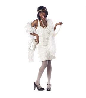 Fashion Flapper (White) Adult Costume