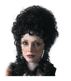 Evil Black Curly Wig
