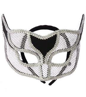 Silver Netted Mask