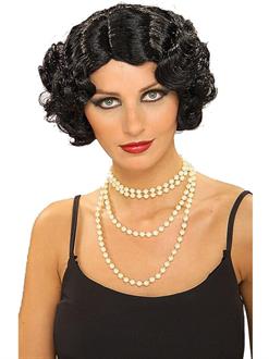 Flapper Wavy Wig (Black)