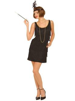 Black Flapper Adult Plus Costume