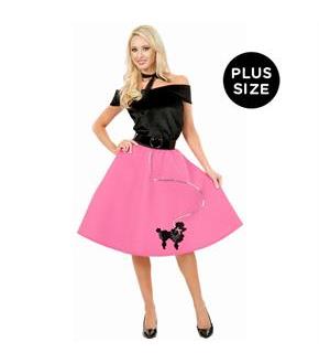 Pink Poodle Skirt Adult Plus Costume